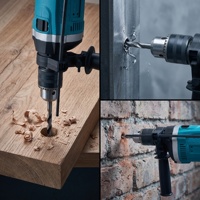 Perceuse à percussion électrique mini haute puissance professionnelle multi-vitesses 710W, moteur portable pour le bois