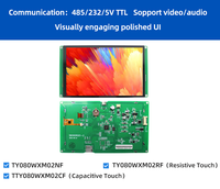Écran intelligent de 8,0 pouces 800 * 1280 avec interface UART RS485/RS232/TTL Écran tactile HMI pour le contrôle industriel
