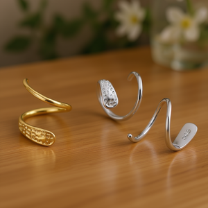 Pendientes de Moda en Aleación Chapada en Oro Blanco, Joyería Unisex para Uso Diario - Product Image 2