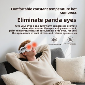 Smart Eye Massager with Knead Pressure <b>Heat</b> & Cooling Wireless Remote Control Type-C <b>USB</b> for Eye Strain & Migraine Relief - Product Image 2