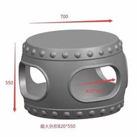 Moule 3D en plastique ABS haute précision, modèle RZL06b de la marque Reazone, pour coffrage de béton, table de jardin extérieure, banc, tambour creux épaissi