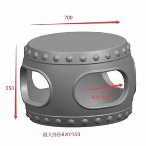 Moule de table en plastique ABS haute précision, marque Reazone, modèle RZL06b, table de jardin en pierre faite maison, banc, tambour creux épaissi - Product Image 5