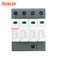 KORLEN AC SPD 4 pôles 20kA-40kA T2, barrette d'alimentation électrique, protection contre la foudre, protection contre les surtensions