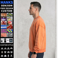 Sweat-shirt à col rond en coton 100% personnalisé avec impression DTF DTG, logo, pour hommes, gym, vente en gros, coupe ample, style décontracté