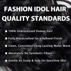Extensions de cheveux humains au crochet effet plume pour femmes noires, boucles ondulées, style polyvalent, <span class=keywords><strong>noir</strong></span> naturel, pour tresses - Product Image 4