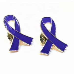 Lencana Emblem Enamel Lunak Custom dengan Cap, Promosi Pita Kesadaran Kanker Payudara Warna Pink Ungu Merah, Bros Pin <span class=keywords><strong>HIV</strong></span> <span class=keywords><strong>AIDS</strong></span> - Product Image 1