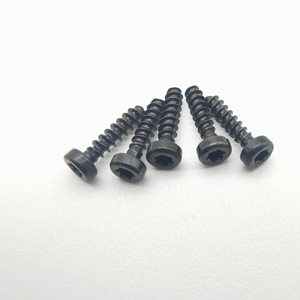 Testa cilindrica placcato in zinco nero con testa a fiore di prugna Micro viti a coda piatta viti Anti-smontaggio - Product Image 2