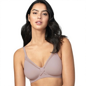 Sujetador inalámbrico delgado y transpirable 100% seda para mujer con tirantes ajustables, diseño sólido tejido para uso diario. - Product Image 1