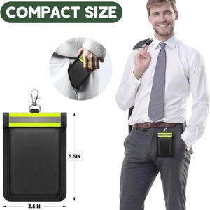 4 pièces de pochettes Faraday anti-RFID avec bande réfléchissante, bloqueur de signal anti-traçage pour clés de voiture et étuis de téléphone - Product Image 4