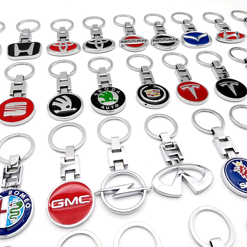 Customized retail fashion car logo key chains key holder wholesale car logo keychain in stock