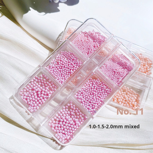 Nuevas Bolas de Acero Plástico de Colores para Decoración de <span class=keywords><strong>Uñas</strong></span> 3D, Tamaños Mixtos, Color Caramelo, Caja Larga de 6 Compartimentos, Venta al por Mayor - Product Image 3