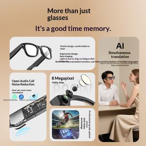 Lunettes Intelligentes IA Haut de Gamme avec Caméra G200 800W Pixels, Reconnaissance Vidéo Intelligente et Traduction pour <span class=keywords><strong>Écoute</strong></span>r de la Musique et Répondre aux Appels - Product Image 3
