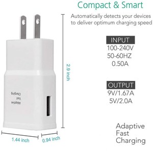 Venta caliente para <span class=keywords><strong>Samsung</strong></span> Cargador <span class=keywords><strong>15W</strong></span> Cargador de carga rápida Adaptador de corriente de viaje con Micro Cable Cargador para <span class=keywords><strong>Samsung</strong></span> - Product Image 2