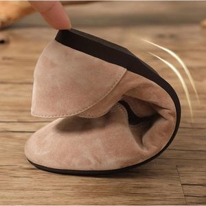 Chaussures plates pour femmes en daim de mouton 100%, mocassins formels, à enfiler, respirants, antidérapants, légers, chaussures de bureau, logo personnalisé - Product Image 6