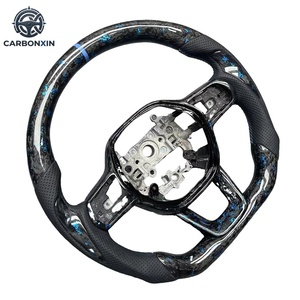 Volante Deportivo de Fibra de Carbono y Cuero Forjado Azul Personalizado en Oferta para Honda Civic 11ª Gen FE 2022 2023 2024 2025 2026 - Product Image 1