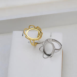 แหวนเงินแท้ 925 ประดับมุกบาโรก งานแฮนด์เมด แหวนเปิดปรับขนาดได้ อุปกรณ์ทำเครื่องประดับมุกสำหรับผู้หญิง - Product Image 1