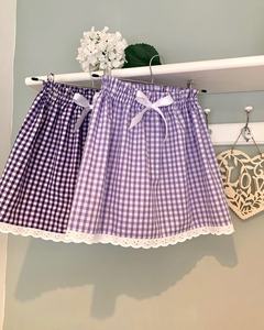 กระโปรงสั้นมีโบว์อัดจีบสำหรับเด็กนักเรียนประถม - Product Image 3