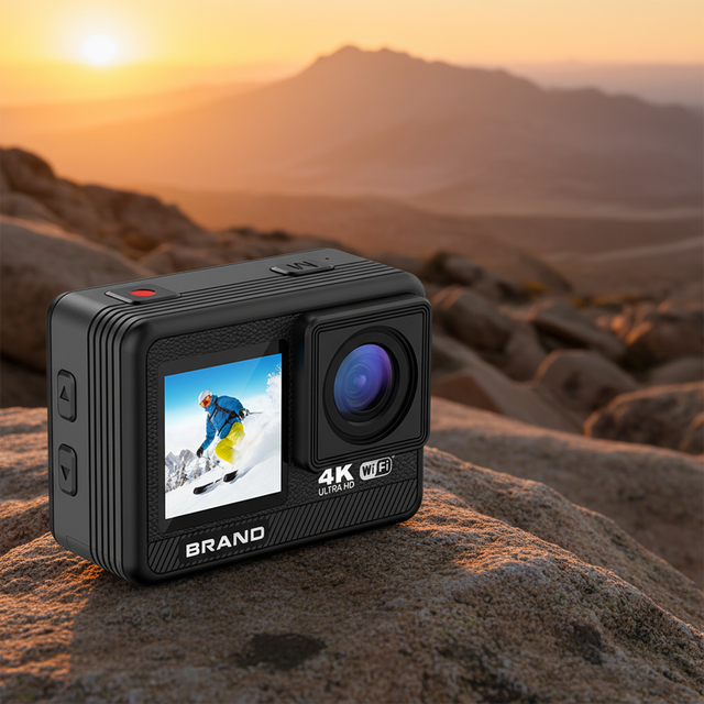 Action Camera 4K60fps 30M Waterproof Case 2.0" Touch Screen Optional F/2.0 Dual Screens WIFI Night Vision Optical Zoom MicroSD
