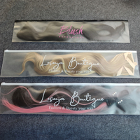 Bolsa de Embalaje de PVC con Logotipo Personalizado en Oferta, Bolsa con Cierre para Trenzas de Cabello, Bolsa con Cierre Hermético para Extensiones de Cabello, Pelucas, Bolsa de Plástico con Cierre Hermético
