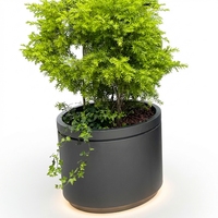 Jardinière en métal, bac à plantes en acier résistant aux intempéries, pot de jardin pour l'aménagement paysager extérieur