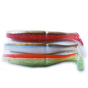 Selco tête plate double couleur différentes tailles appâts souples artificiels pêche <span class=keywords><strong>en</strong></span> mer - Product Image 6