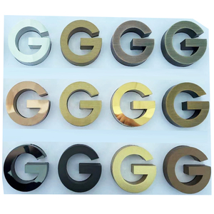 Custom 3D <b>Letters</b> Logo Advertising Sign Stainless Steel Gold Silver Plated Comic Anime Art Decoration for Home Office & Shops - Product Image 3