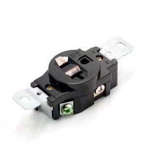 20-Amp 125-Volt NEMA 5-20R 2-tiang 3W soket daya braket panjang wadah tunggal bodi tipis - Product Image 1