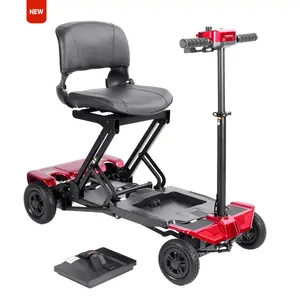 Trottinette pour handicapés Trottinette de mobilité électrique de voyage pliante automatique trottinette de mobilité électrique à 4 roues pour adultes