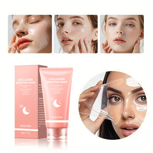 Maschera idratante pel off con involucro di collagene OEM trasparente durante la notte maschera per avvolgere la notte di acido ialuronico collagene - Product Image 4