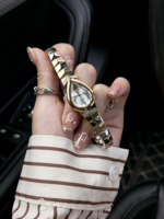 Montre-bracelet à quartz Scottie 9809b, nouvelle montre tendance haut de gamme en acier inoxydable, vente en gros, étanche, affichage à aiguilles en verre, montre pour femme