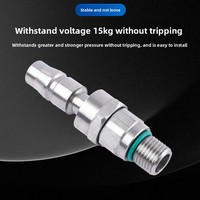Sambungan Cepat Tipe C Baja Tahan Karat 304 Seri PM20, Fitting Pneumatik Jantan-Betina Pengunci Otomatis, Komponen Pompa Selang Udara