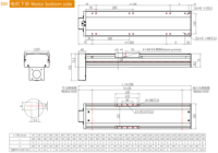 KHMOS HYS135 G2010 Módulo Lineal de Husillo de Bolas de 550mm con Doble Carril Plegable Inferior, 70kg, para Brazo Robótico de Corte CNC 3C Directo