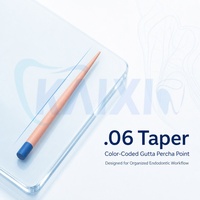 Muestra Gratuita de Puntas de Gutapercha Codificadas por Color, Tamaños 15-40, para Obturación de Conductos Radiculares, Tratamiento de Conductos Radiculares para Clínica Dental