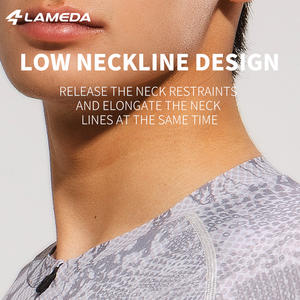 Jersey Sepeda LAMEDA Custom Pria Kerah Rendah Aero Bernapas untuk Tim Profesional - Product Image 4