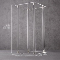 Ensemble de 2 supports à fleurs en acrylique, piédestal transparent de 15,75 pouces de haut, vases de haute qualité, durables, pour mariage, événement, fête, décoration de la maison