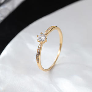 Anillo de Plata de Ley S925 con Zirconia de Seis Puntas, Chapado en Rodio, para Mujer, Anillo de Lujo para Boda y Fiesta, Regalo - Product Image 5