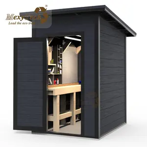 木塑预制便携式房屋快速建造模块化木门储物棚花园