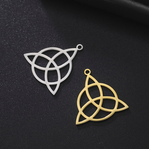 Myshape Knot triquetra Mặt dây chuyền Tôn Giáo may mắn amulet Irish Celtics thép không gỉ quyến rũ cho tự làm đồ trang sức 2025 làm - Product Image 1