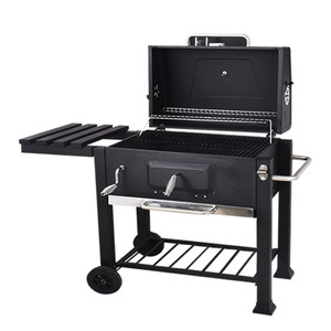 Garden Charcoal Barbecue Grill Smoker Camping Outdoor Kitchen Cart Trolley <b>Cast</b> Iron <b>Powder</b> Coated Large Backyard Party - Product Image 1