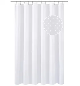 Classic Diamond Pattern ECO Friendly Polyester Material Super Waterproof Mildew Shower Curtains for Bathroom