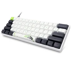 Skyloong-teclas de panda SK61, GK61, PBT, RGB, Gateron switch 60%, Teclado mecánico para videojuegos, gran oferta