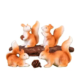 Miniature Garden Decor Fairy Resin Style Squirrel Color Feature Material Decoration Animal Origin Type Theme Place