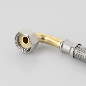 Tubo Flessibile per Acqua in Acciaio Inox Intrecciato PPW con Raccordo in Ottone per Impianti Idraulici, Connettore per Rubinetto e WC, Resistente e Antigoccia - Product Image 2