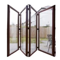 Porte pliante moderne en aluminium et verre pour hôtels et intérieurs commerciaux