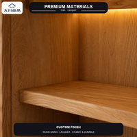 Vitrine Moderne à Panneaux Ouverts avec Éclairage LED, 5+ Compartiments, en Bois, pour Salon