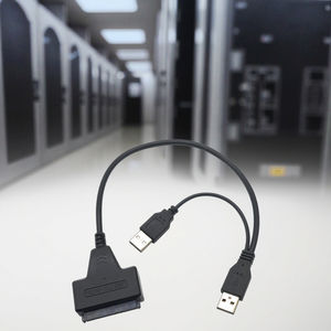 Adaptateur de câble convertisseur <span class=keywords><strong>externe</strong></span> <span class=keywords><strong>USB</strong></span> 2.0 vers SATA 7+15 broches <span class=keywords><strong>pour</strong></span> <span class=keywords><strong>disque</strong></span> <span class=keywords><strong>dur</strong></span>, double <span class=keywords><strong>USB</strong></span> 2.0, <span class=keywords><strong>pour</strong></span> SSD/HDD 2,5 pouces, ordinateur portable - Product Image 5