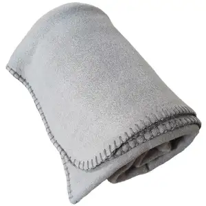 优质RPET再生摇粒绒防起球拉丝针织抛毛毯带标志