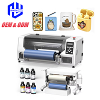 Printer UV DTF 30cm Dx7 dengan Tinta UV, Kepala Cetak Epson, Otomatis, Kualitas Tinggi, Ukuran Desktop A2 untuk Pencetakan Logo Kristal, Hadiah, dan Pernis