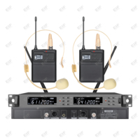 Micrófono Inalámbrico Profesional 2 en 1 con Reverberación para Karaoke, Frecuencia UHF, 2*100 Canales, Alcance de 50-80M, Micrófono Dinámico