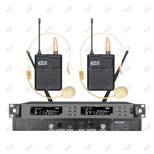 Micrófono Inalámbrico Profesional 2 en 1 con Reverberación para Karaoke, Frecuencia UHF, 2*100 Canales, Alcance de 50-80M, Micrófono Dinámico - Product Image 4